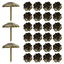 30Pcs Decorative Furniture Tacks Brown Metal for Sofa Barn Door Wall