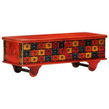 Berkfield Storage Box Red 110x40x40 cm Solid Acacia Wood