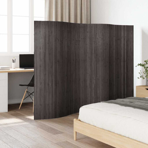 Berkfield Room Divider Bamboo Grey Width 250 cm Height 165 cm