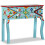 Berkfield Console Table Solid Mango Wood Blue Hand Painted 1