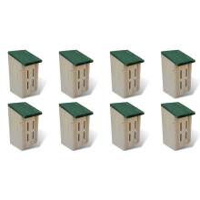 Berkfield Butterfly Houses 8 pcs Wood 14x15x22 cm