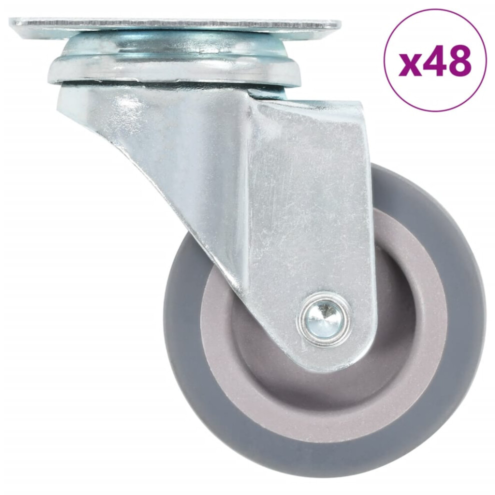 Berkfield 48 Pcs Swivel Casters 50 Mm 4296720789523