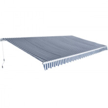 Berkfield Folding Awning Manual Operated 600 cm Blue/White