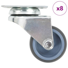 Berkfield 8 pcs Twin-wheel Swivel Casters 50 mm