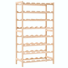 Berkfield Wine Rack Cedar Wood 57.5x28x102 cm