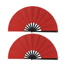 Funkelnder faltbarer KungFu-Ventilator für-Rot