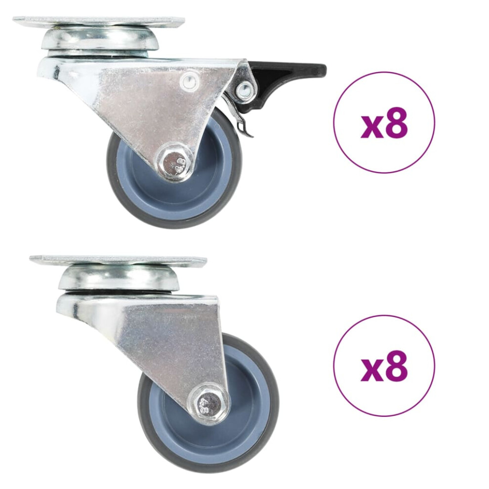 Berkfield 16 Pcs Twin-Wheel Swivel Casters 50 Mm 5087546013706