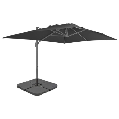 Berkfield Garden Parasol with Portable Base Anthracite