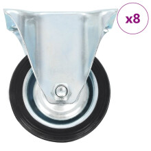 Berkfield 8 pcs Fixed Casters 75 mm