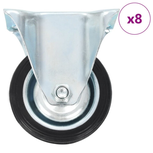 Berkfield 8 pcs Fixed Casters 75 mm