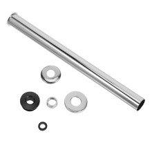 1Set Silver Urinal Straight Pipe Kit Metal Toilet Repair Accessories