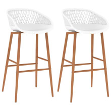 Berkfield Bar Chairs 2 pcs White
