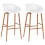 Berkfield Bar Chairs 2 pcs White 1