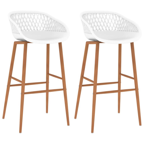 Berkfield Bar Chairs 2 pcs White