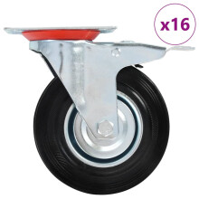 Berkfield 16 pcs Swivel Casters 125 mm