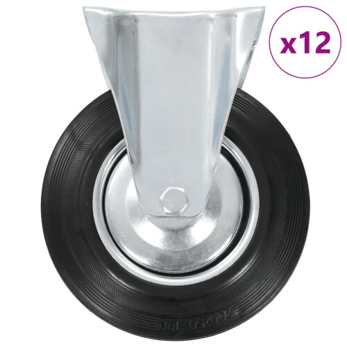 Berkfield 12 pcs Fixed Casters 200 mm