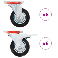 Berkfield 12 pcs Swivel Casters 100 mm