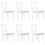 Berkfield Dining Chairs 6 pcs White and Light Wood Solid Rubber Wood 1