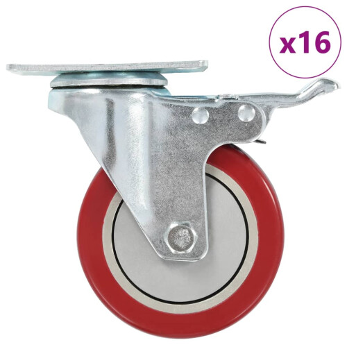 Berkfield 16 pcs Swivel Casters 100 mm