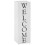 Berkfield Umbrella Stand Welcome Steel White 1