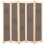 Berkfield 5-Panel Room Divider Brown 200x170x4 cm Fabric 1