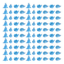 100 Miniature Seal with Luminously Effect Resins Animal Figures