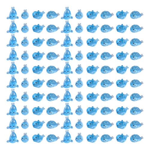 100 Miniature Seal with Luminously Effect Resins Animal Figures
