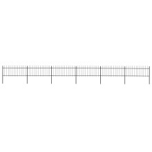Berkfield Garden Fence with Spear Top Steel 1070x80 cm Black
