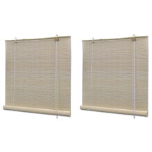 Berkfield Bamboo Roller Blinds 2 pcs 120x160 cm Natural