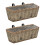 Berkfield Balcony Planter 2 pcs Wicker with PE Lining 40 cm 1