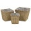 Berkfield Raised Bed 3 pcs Wicker with PE Lining 1