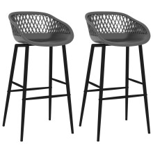 Berkfield Bar Chairs 2 pcs Grey