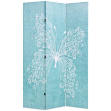 Berkfield Folding Room Divider 120x170 cm Butterfly Blue