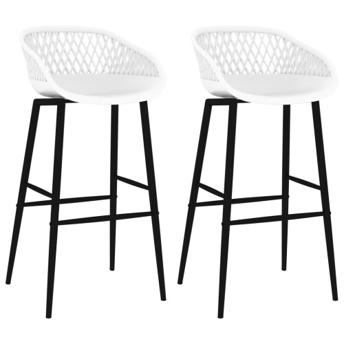 Berkfield Bar Chairs 2 pcs White