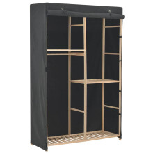 Berkfield 3-Tier Wardrobe Grey 110x40x170 cm Fabric