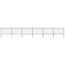 Berkfield Garden Fence with Spear Top Steel 1070x120 cm Black