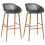 Berkfield Bar Chairs 2 pcs Grey 1