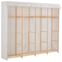 Berkfield Wardrobe White 200x40x170 cm Fabric