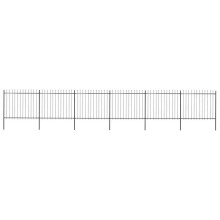 Berkfield Garden Fence with Spear Top Steel 1070x150 cm Black