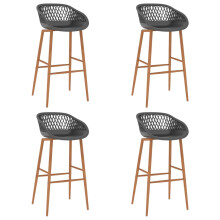 Berkfield Bar Chairs 4 pcs Grey
