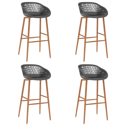 Berkfield Bar Chairs 4 pcs Grey