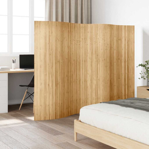 Berkfield Room Divider Bamboo Width 250 cm Height 165 cm Natural