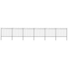 Berkfield Garden Fence with Hoop Top Steel 1070x150 cm Black
