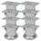 Berkfield Round Sofa Legs 8 pcs Chrome 60 mm 1