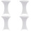 Berkfield Standing Table Cover ò80 cm White Stretch 4 pcs 1