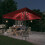 Berkfield Gazebo with LED String Lights 3x3 m Wine Red 1