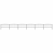 Berkfield Garden Fence with Spear Top Steel 1070x75 cm Black
