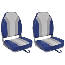 Berkfield Foldable Boat Chairs 2 pcs High Backrest