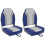 Berkfield Foldable Boat Chairs 2 pcs High Backrest 1