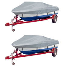Berkfield Boat Covers 2 pcs Grey Length 610-671 cm Width 254 cm